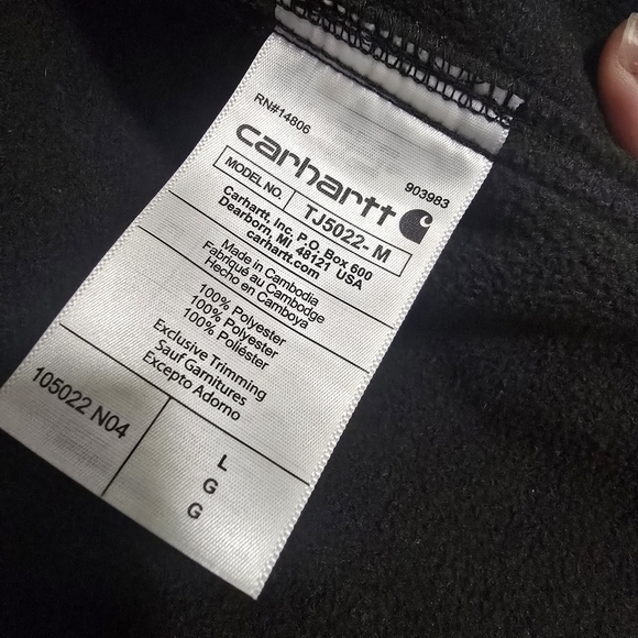 Carhartt Men's Relaxed Fit Rain defender in Black hooded jacket weather Proof - Picture 11 of 12